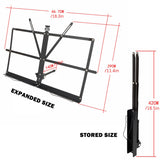 Screens & Stands: Portable Folding Music Stand Iron Desktop Book Holder Reading Sheet Rack Display
