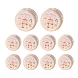 10PCS Cookie Tin Box Metal Biscuit Gift Box Candy Packaging Dragon Year Baking - Bread Bear (bump)