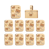 10PCS Cookie Tin Box Metal Biscuit Gift Box Candy Packaging Dragon Year Baking - Bread Bear (bump)