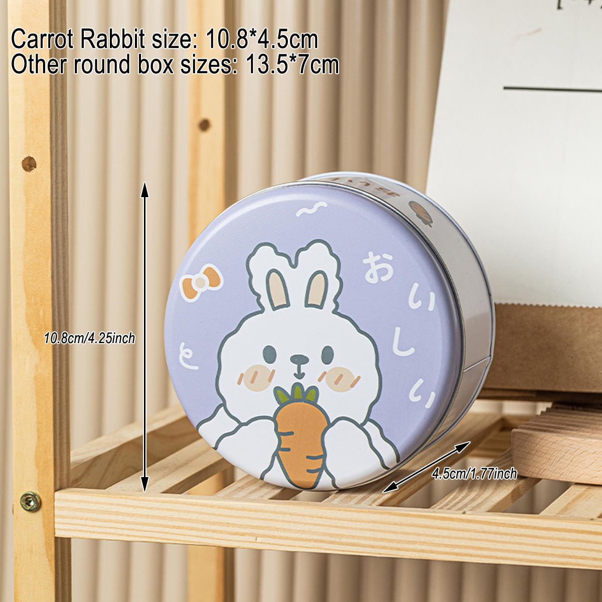 Packaging Tape: 10PCS Cookie Tin Box Metal Biscuit Gift Box Candy Packaging Dragon Year Baking - Carrot Rabbit