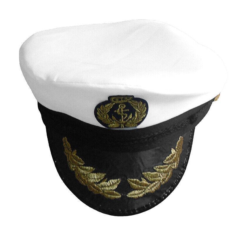 Novelty Gifts: Sailor Cap Boat Captain Hat For Navy Skipper Costume Fancy Marine Dress