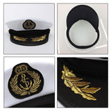 Novelty Gifts: Sailor Cap Boat Captain Hat For Navy Skipper Costume Fancy Marine Dress