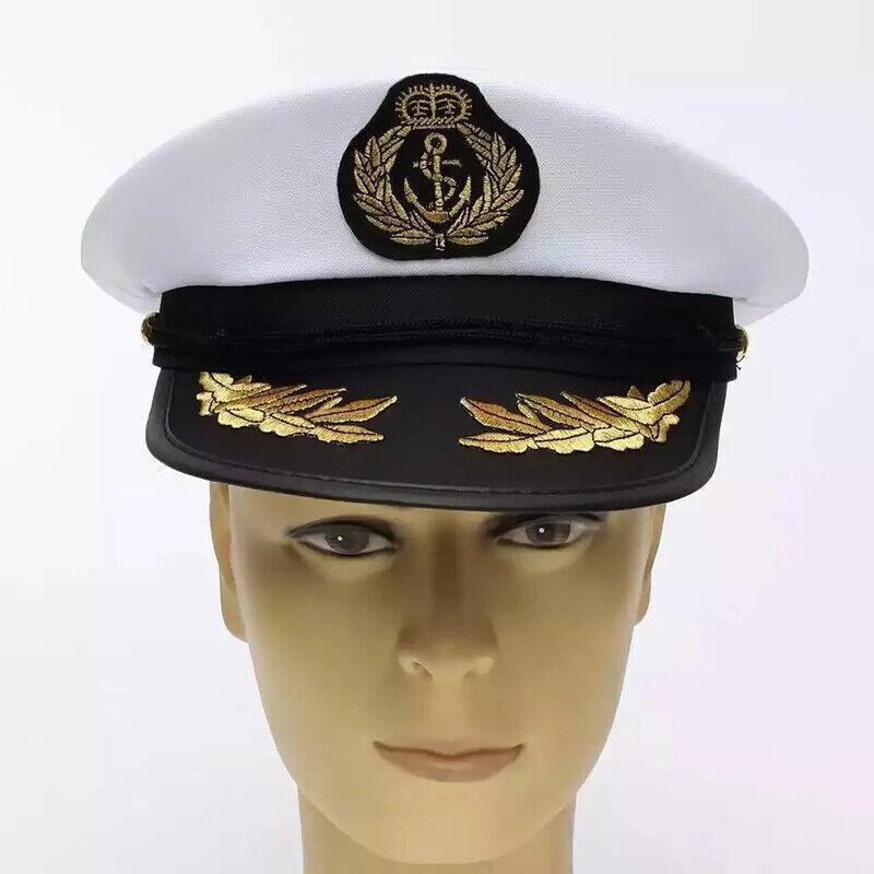 Novelty Gifts: Sailor Cap Boat Captain Hat For Navy Skipper Costume Fancy Marine Dress