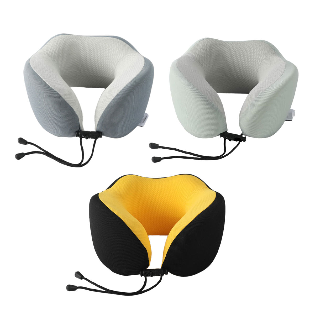 Novelty Gifts: Memory Foam U Shaped Neck Pillow Travel Portable Office Nap Support Pillow - Black