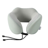 Novelty Gifts: Memory Foam U Shaped Neck Pillow Travel Portable Office Nap Support Pillow - Grey