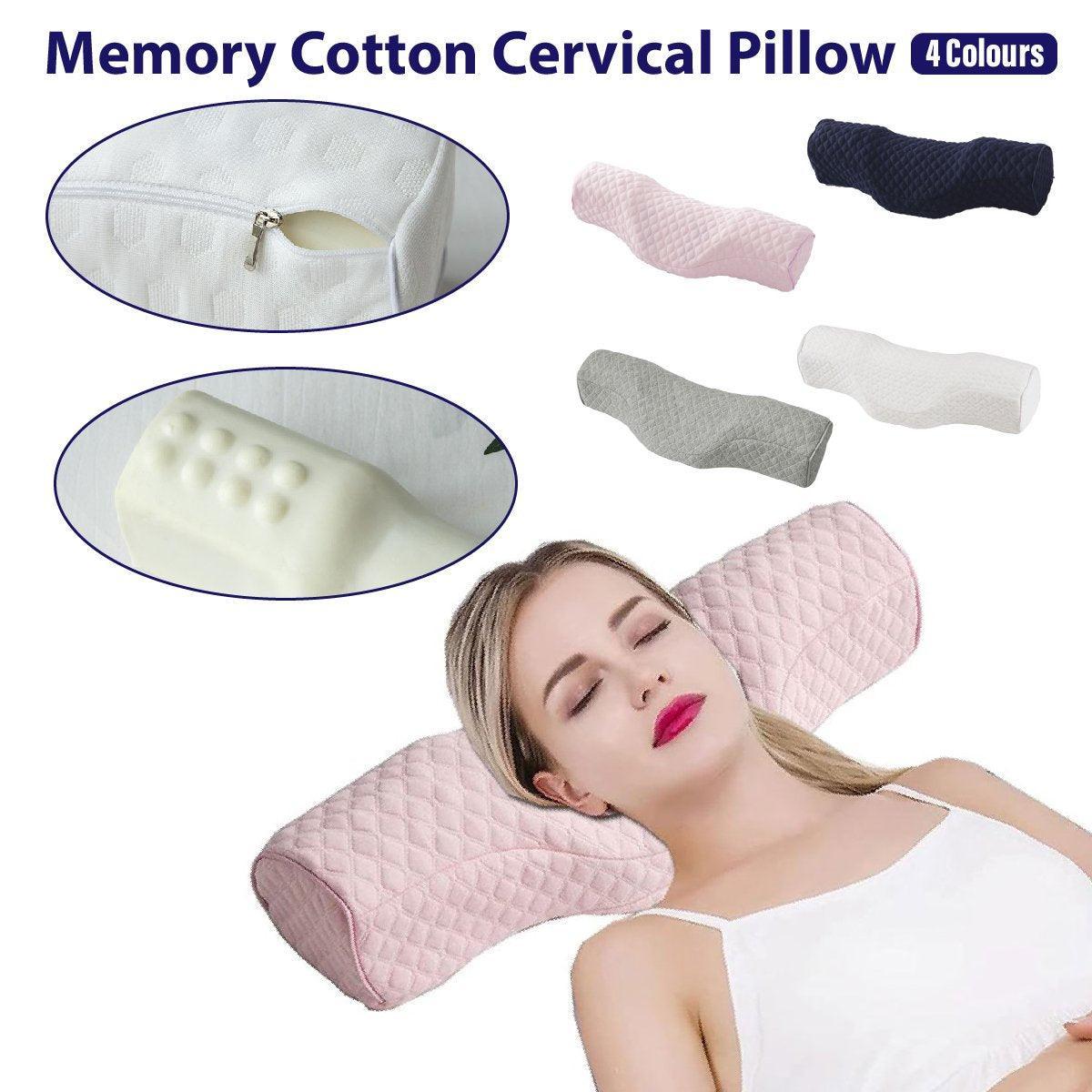 Cushions & Throws: Orthopedic Memory Foam Cervical Neck Pillow for Sleep Support Slow Rebound - Pink