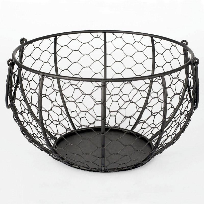 Food Storage: Egg Basket Fruit Storage Basket Blue Iron Basket Home Sundries Organiser Holder