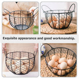 Food Storage: Egg Basket Fruit Storage Basket Blue Iron Basket Home Sundries Organiser Holder