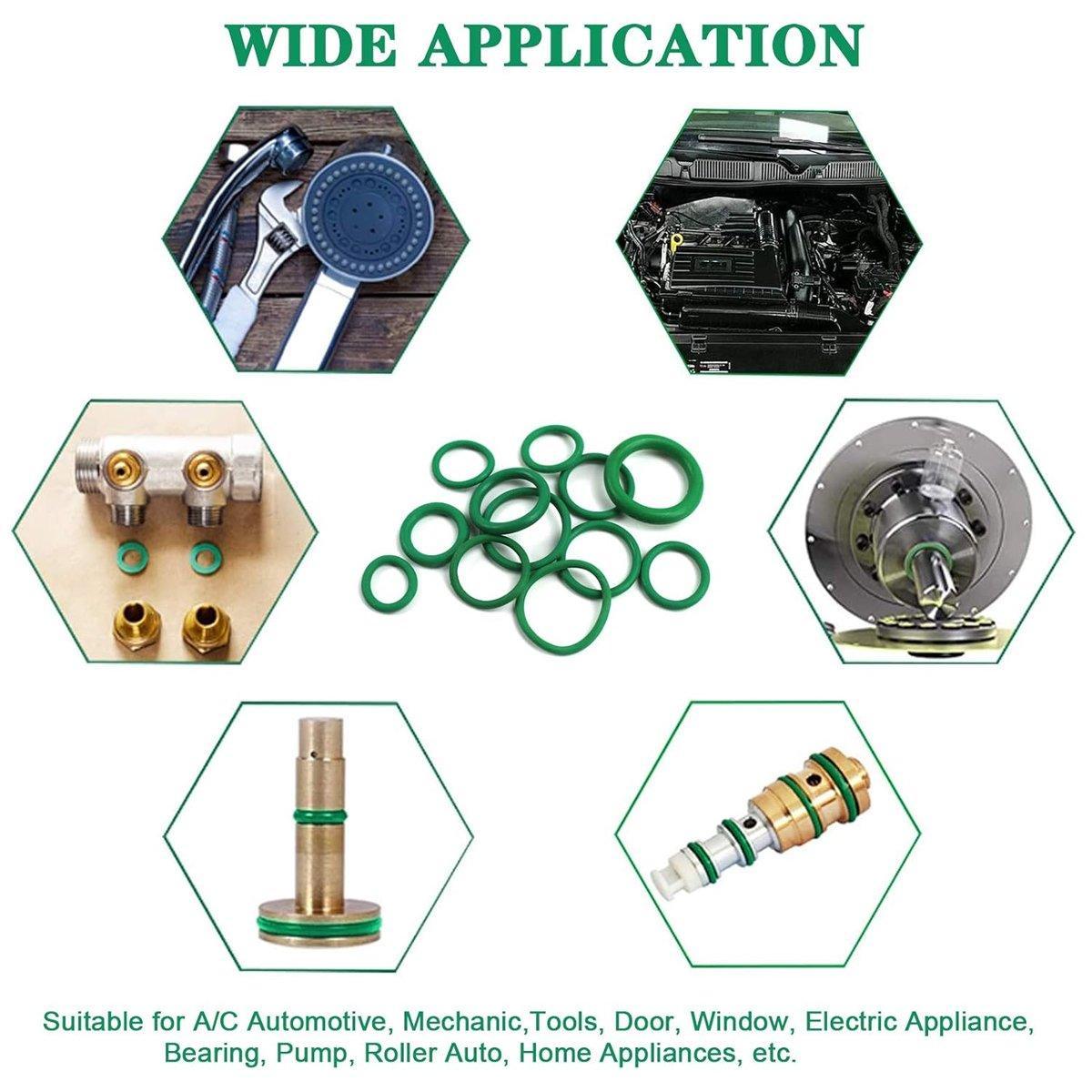 Automotive Repair & Speciality Tools: 270pcs Automotive Air Conditioning Green Rubber Ring Seal Repair Box Set Seals