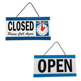 Retail: Open Closed Sign with Will Return Clock for Business Shops and Home Use 29x15cm