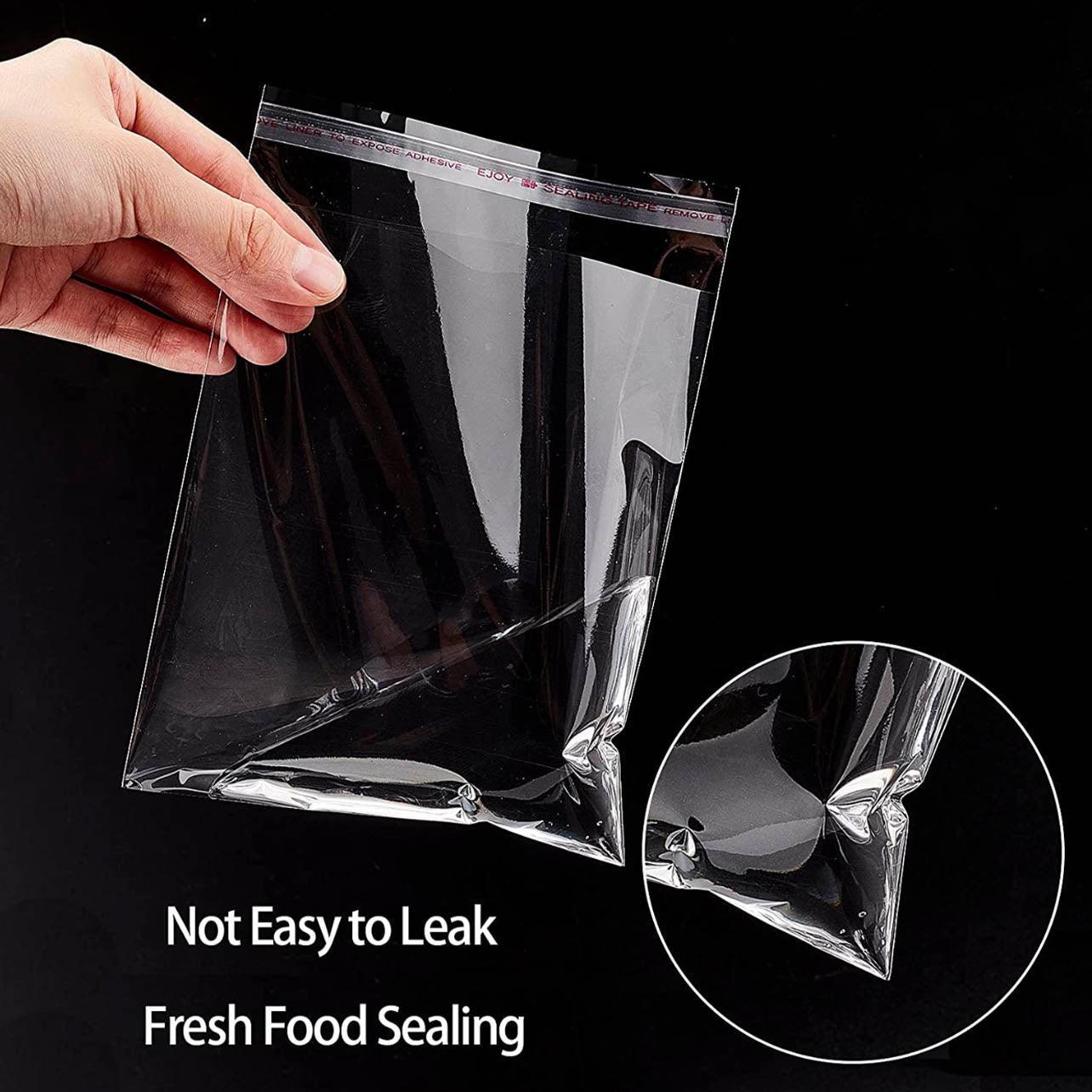 Postage Satchels & Boxes: 100Pcs Self-Adhesive Clear Opp Cellophane Bags with Air Hole - 6*6+2cm