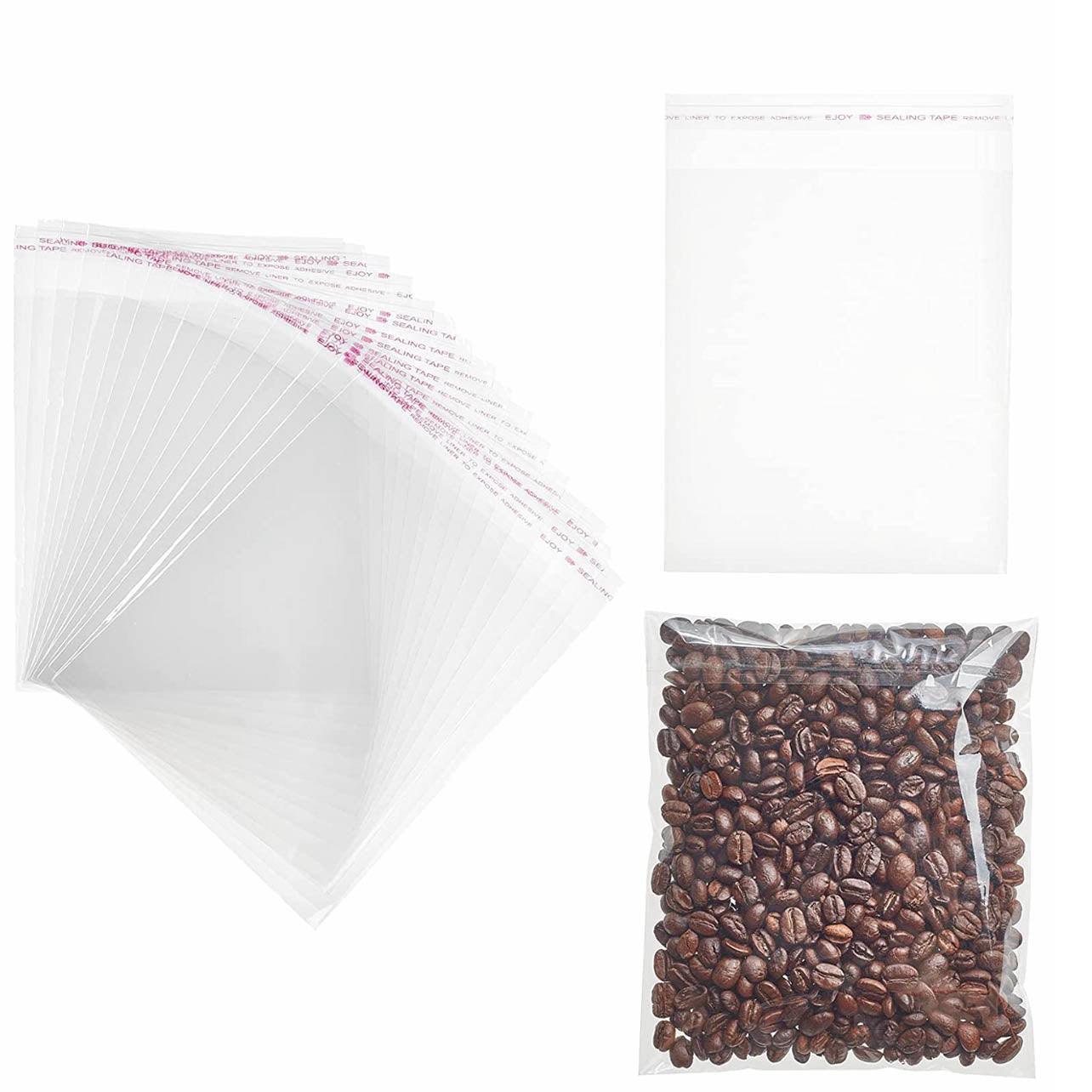 Postage Satchels & Boxes: 100Pcs Self-Adhesive Clear Opp Cellophane Bags with Air Hole - 6*6+2cm