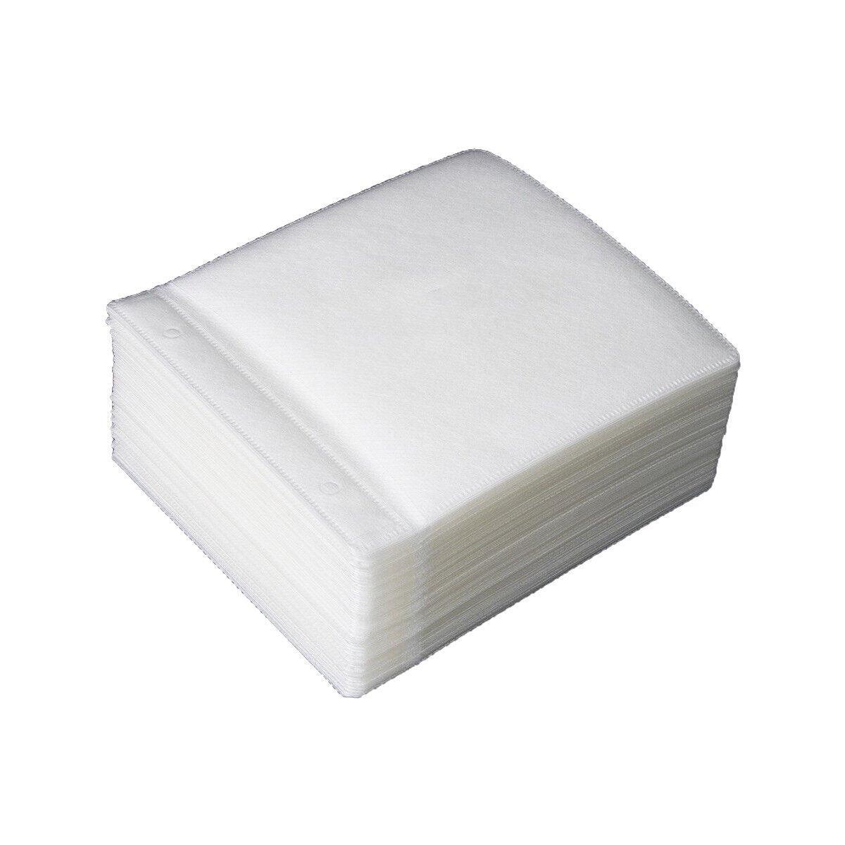 CDs & Vinyl: 100X Premium Color Mixing CD DVD Double Sided Plastic Sleeves Holds 2 discs Storage Bag