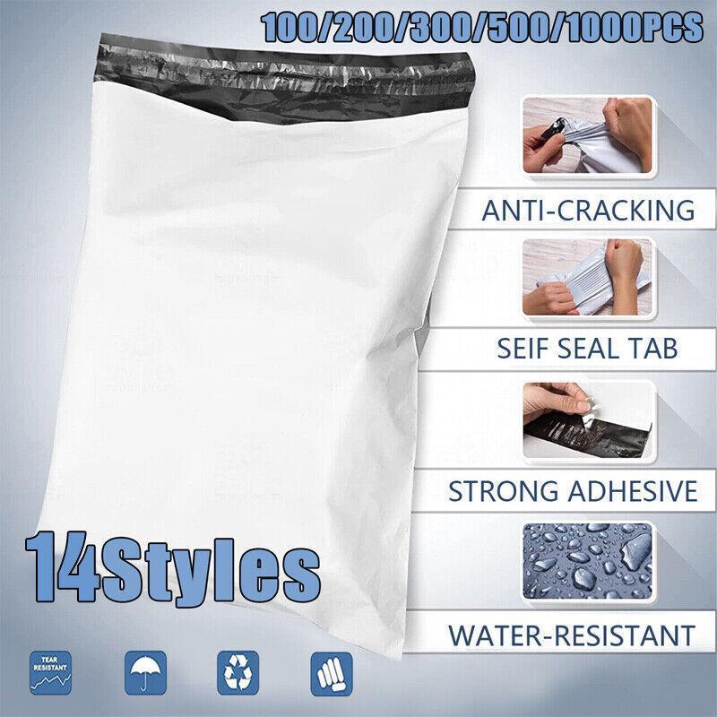 Postage Satchels & Boxes: Poly Mailer Bags Mailing Satchel Plastic Courier Self Sealing Packing - 50*60cm *100 PCS