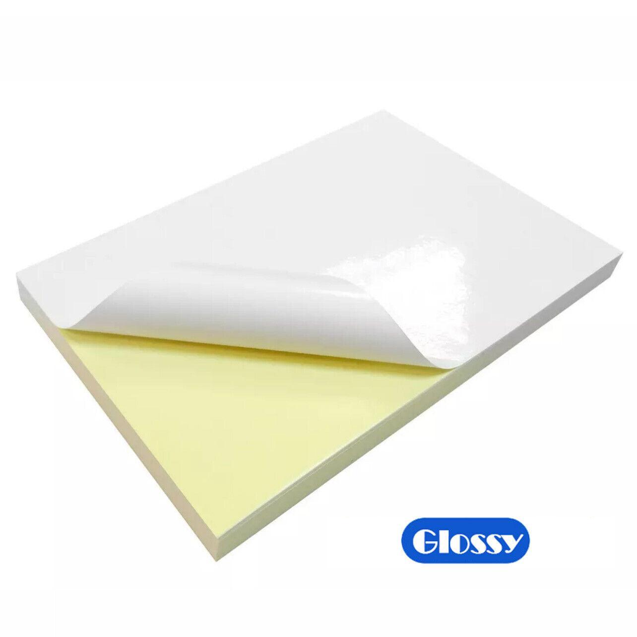A4 Self Adhesive Sticker Paper Sheet Label Laser Inkjet Print Mailing Address - White Matte 2x2 *100 PCS