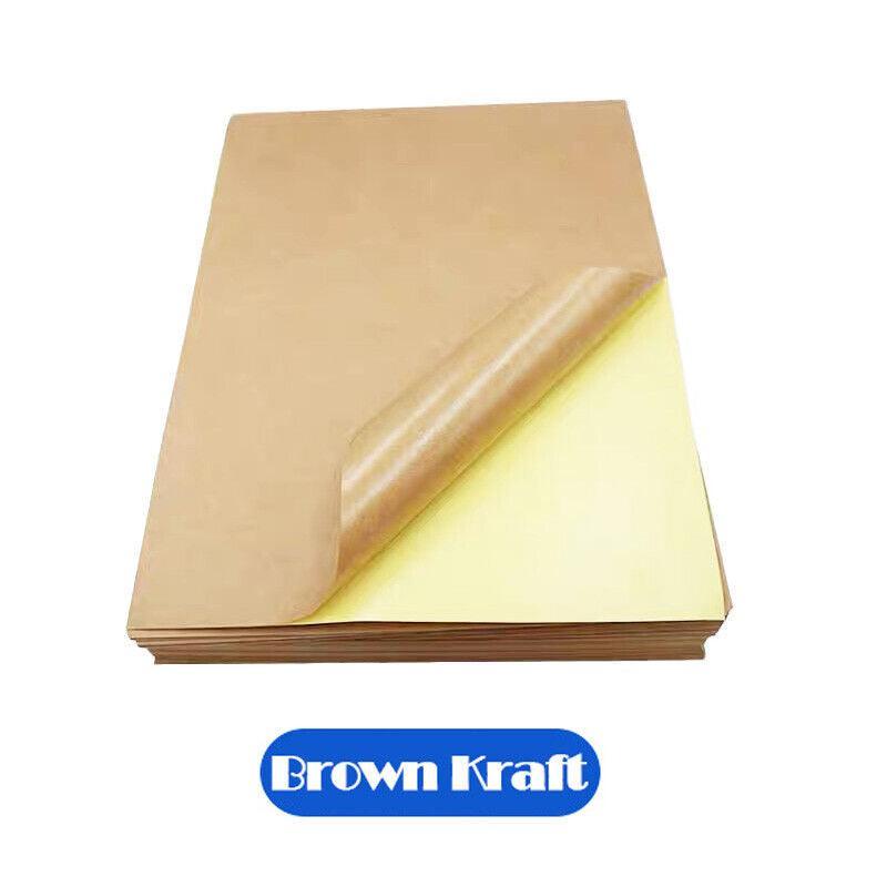A4 Self Adhesive Sticker Paper Sheet Label Laser Inkjet Print Mailing Address - White Matte 2x2 *100 PCS