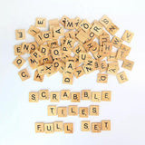 20X Wooden Alphabet Scrabble Tiles A-Z Letters and Numbers DIY Craft Game Pieces - Letter I 20pcs