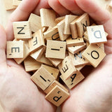 20X Wooden Alphabet Scrabble Tiles A-Z Letters and Numbers DIY Craft Game Pieces - Letter Q 20pcs