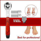 Foot Care: Foot File Hard Skin Remover Callus Shaver Corn Cutter Tool Pedicure + 10 Blades