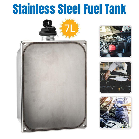 7L Air Diesel Heater Fuel Tank Oil With Lock Stainless Steel For Car Truck