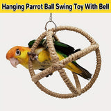 Bird Cage Accessories: Interactive Parrot Toys Nibbling Balls Hoop Swing Bird Chew Play Activity