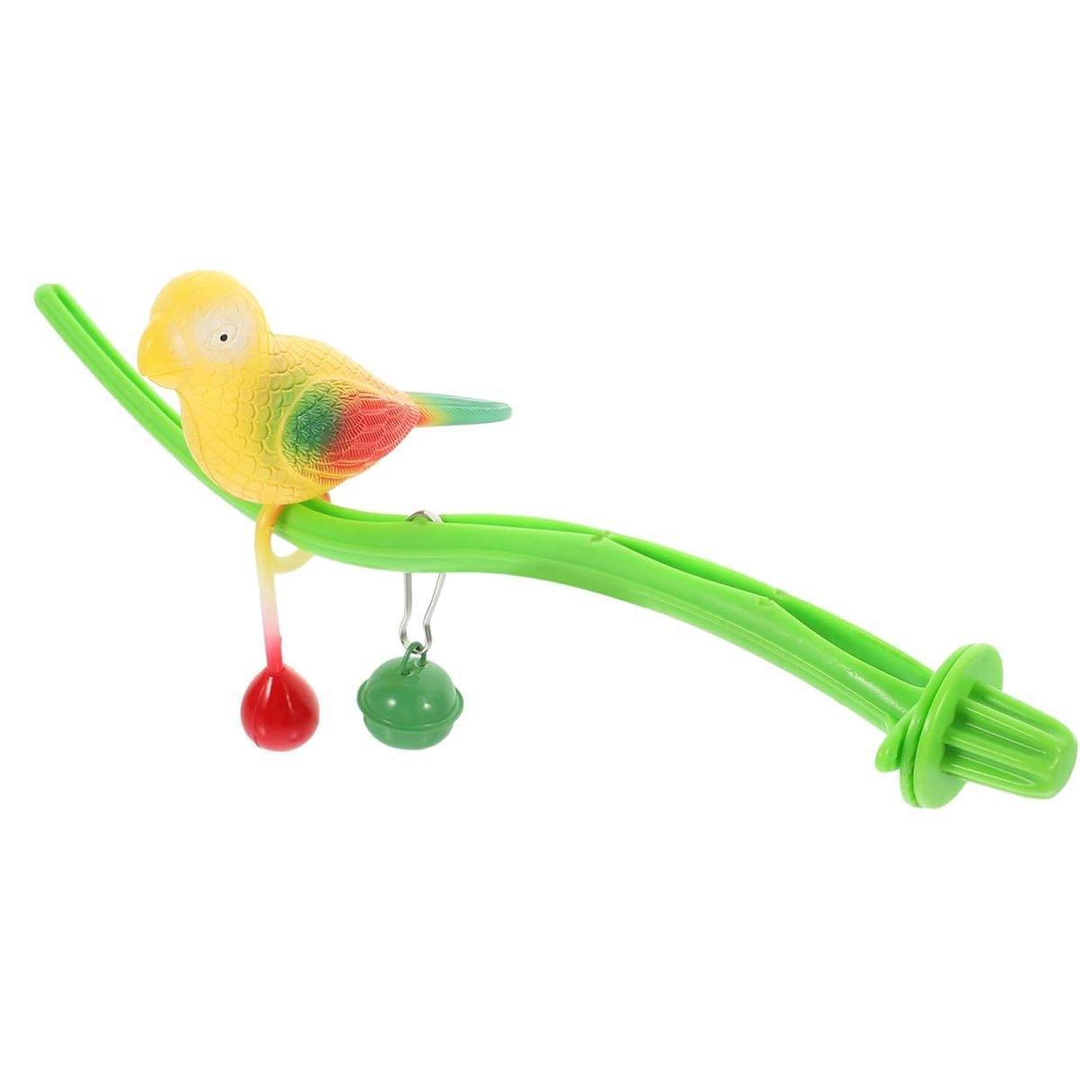 Bird Cage Accessories: Parrot Relieve Boredom Stand Pole Rack Chew Play Simulation Fake Bird Cage Toys