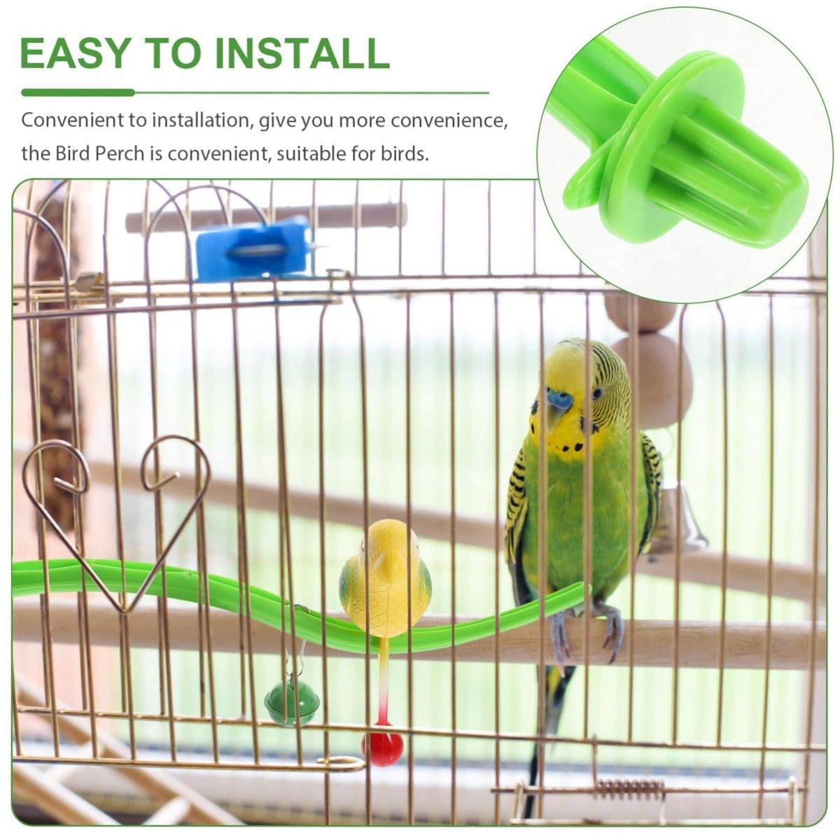 Bird Cage Accessories: Parrot Relieve Boredom Stand Pole Rack Chew Play Simulation Fake Bird Cage Toys