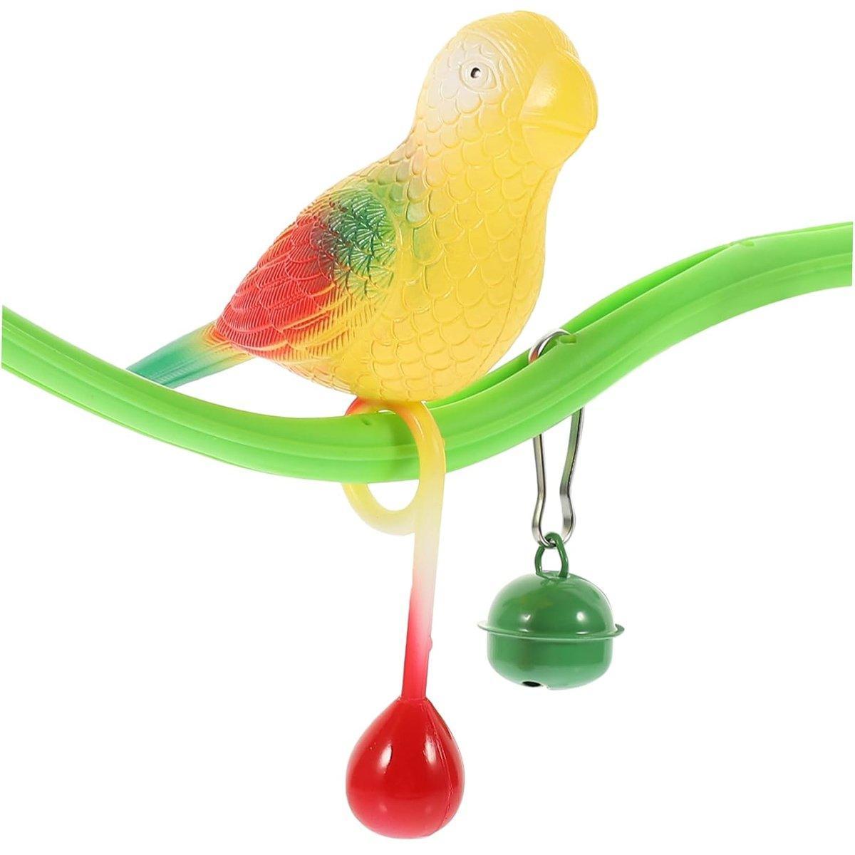 Bird Cage Accessories: Parrot Relieve Boredom Stand Pole Rack Chew Play Simulation Fake Bird Cage Toys