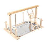 Bird Cage Accessories: Parrots Wooden Stand Bird Play Activity Center Playground Ladder Perch Gym