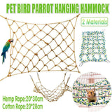 Dog Toys: Hanging Climbing Net for Birds and Small Pets Cotton or Hemp Rope Cage Hammock - Cotton Rope