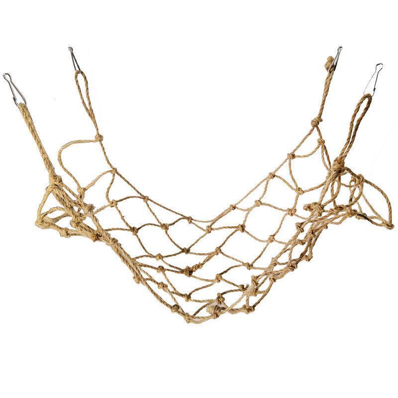 Dog Toys: Hanging Climbing Net for Birds and Small Pets Cotton or Hemp Rope Cage Hammock - Cotton Rope