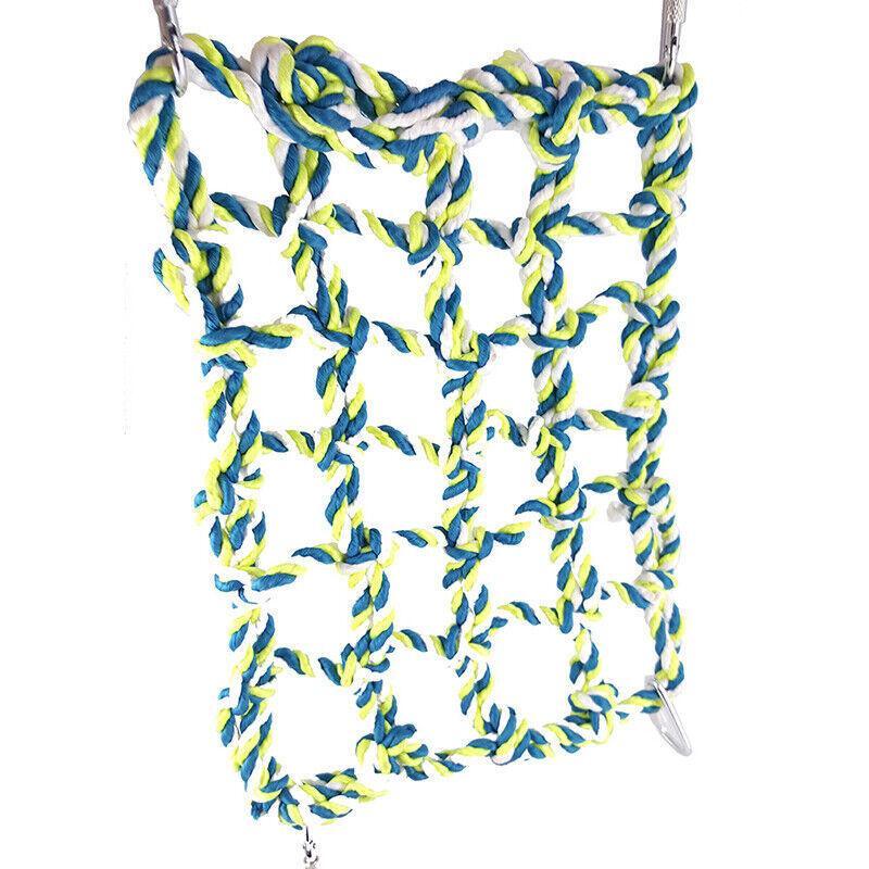 Dog Toys: Hanging Climbing Net for Birds and Small Pets Cotton or Hemp Rope Cage Hammock - Cotton Rope