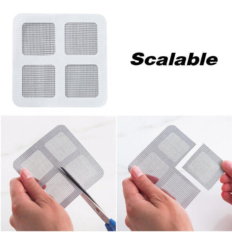 Door Hardware: 12X Fly Screen Net Repair Tape Patch Adhesive Door Curtain For Mending Holes Set