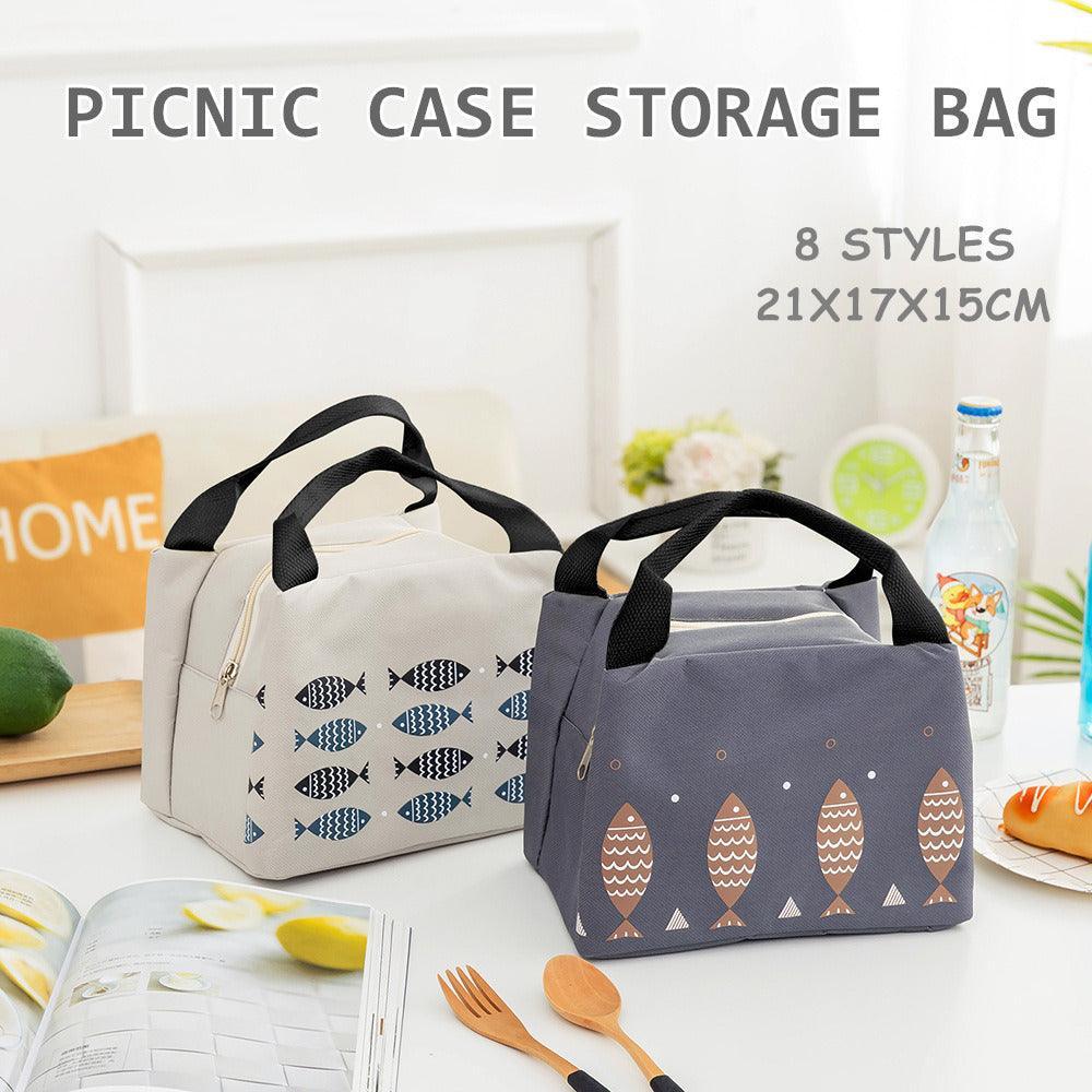 Cooler bags: Portable Insulated Thermal Lunch Box Carry Tote Picnic Case Storage Bag 21x17x15cm - C06 (21x17x15cm)
