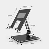 Laptop Stands: Aluminum Alloy Tablet Phone Holder Desk Stand Bracket Foldable For Ipad Pro 12.9 - Grey