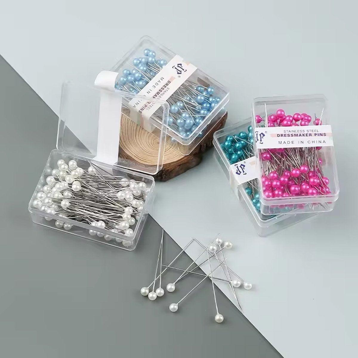 Arts & Crafts: 9Boxs Multicolor Pearl Head Pins Sewing Craft Needles for Cross Stitch Quilting