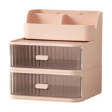 Drawer Storage Box Stationery Cosmetic Organizer Multi Purpose Desktop Holder - Green