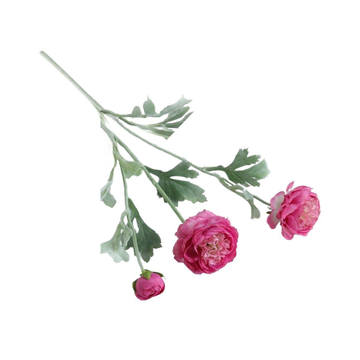 5pcs Artificial Peony Silk Flowers Bouquet Decor Faux Floral Arrangements - Champagne