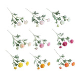 Artificial Flowers & Plants: 5pcs Artificial Peony Silk Flowers Bouquet Decor Faux Floral Arrangements - Purple Red