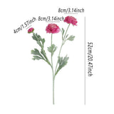 Artificial Flowers & Plants: 5pcs Artificial Peony Silk Flowers Bouquet Decor Faux Floral Arrangements - Purple Red
