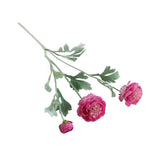 Artificial Flowers & Plants: 5pcs Artificial Peony Silk Flowers Bouquet Decor Faux Floral Arrangements - Purple Red