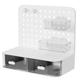 Storage Boxes: Desktop Storage Box Drawer Organizer Hole Plate Shelf Sub Storage Solution