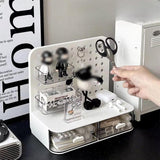 Storage Boxes: Desktop Storage Box Drawer Organizer Hole Plate Shelf Sub Storage Solution