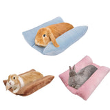 Small Animal Habitats & Cages: Small Animal Bed Cushion Plush Sleeping Mat for Pet Carrier Cage Nest Hamster - Pink