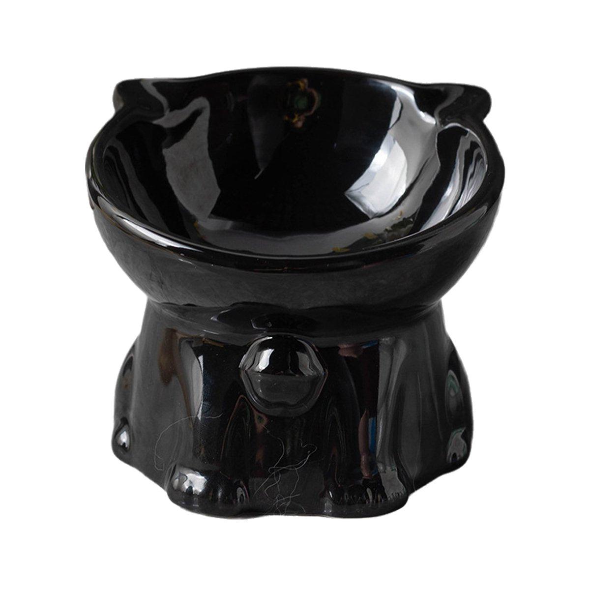 Cutlery: Ceramic Cat Bowl Cute Tall Raised Cat Food Bowl for Pets Eating Comfortably - Pink