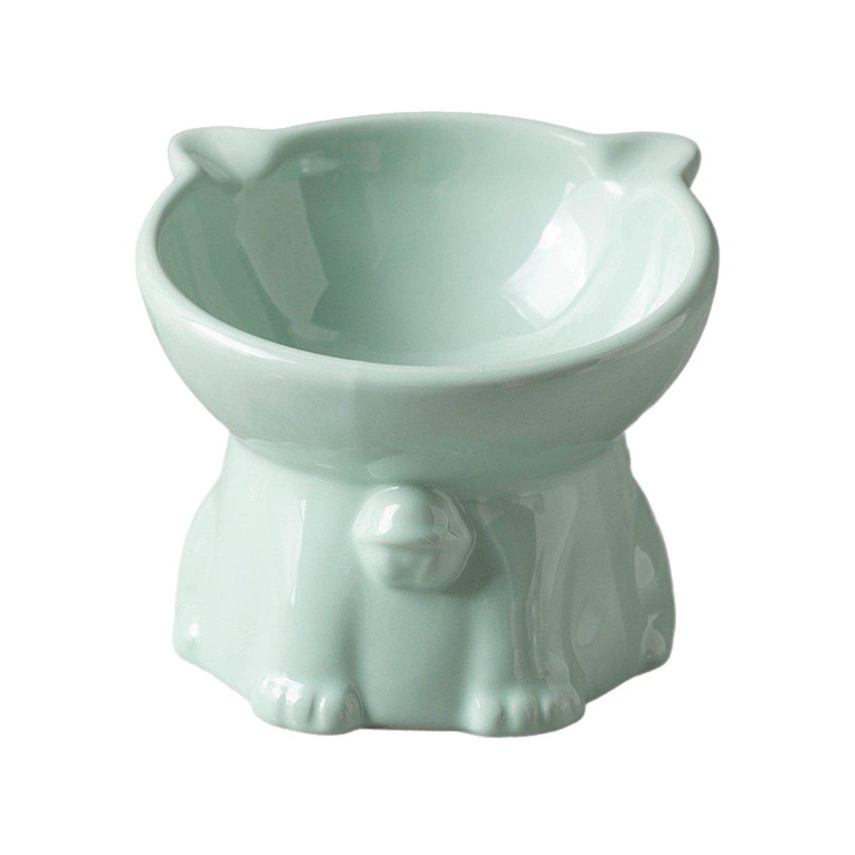 Cutlery: Ceramic Cat Bowl Cute Tall Raised Cat Food Bowl for Pets Eating Comfortably - Pink