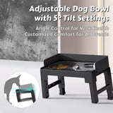 Dog Bowls, Feeders & Waterers: Height Adjustable Pet Feeding Bowl Dog Bowl Elevated Pet Dish Food Water Bowl