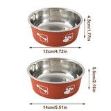 Cat Bowls, Feeders & Waterers: Stainless Steel Pet Bowl Hanging Cat Food Water Bowl Durable for Dogs and Cats - Red-12cm