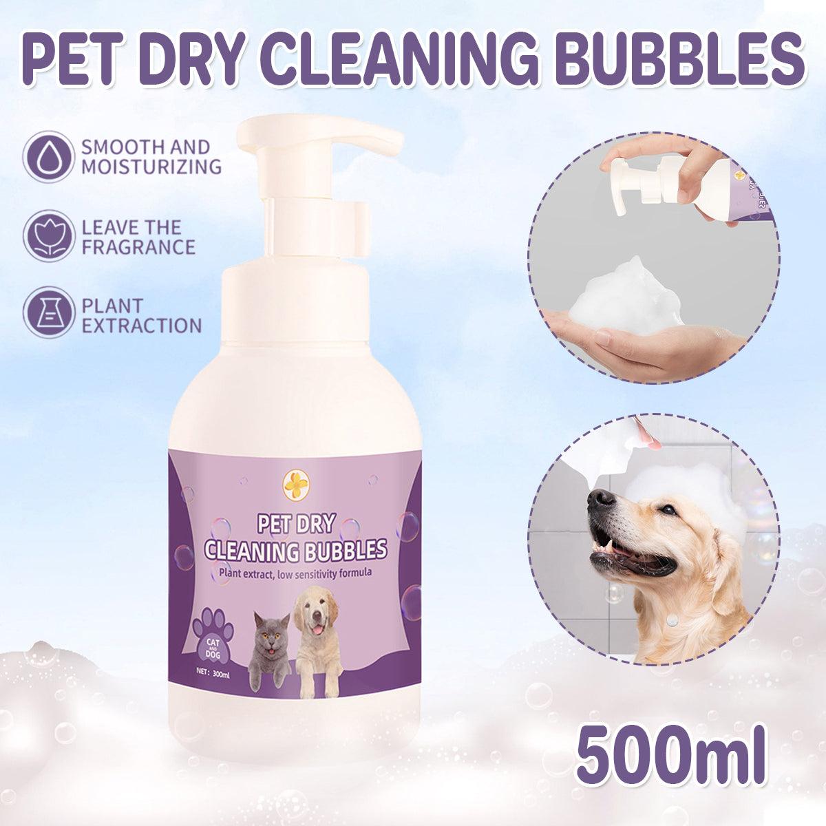 Pet Cleaning Supplies: 500ml Pet Leave In Dry Cleaning Foam No Rinse Bath Wash for Dogs and Cats