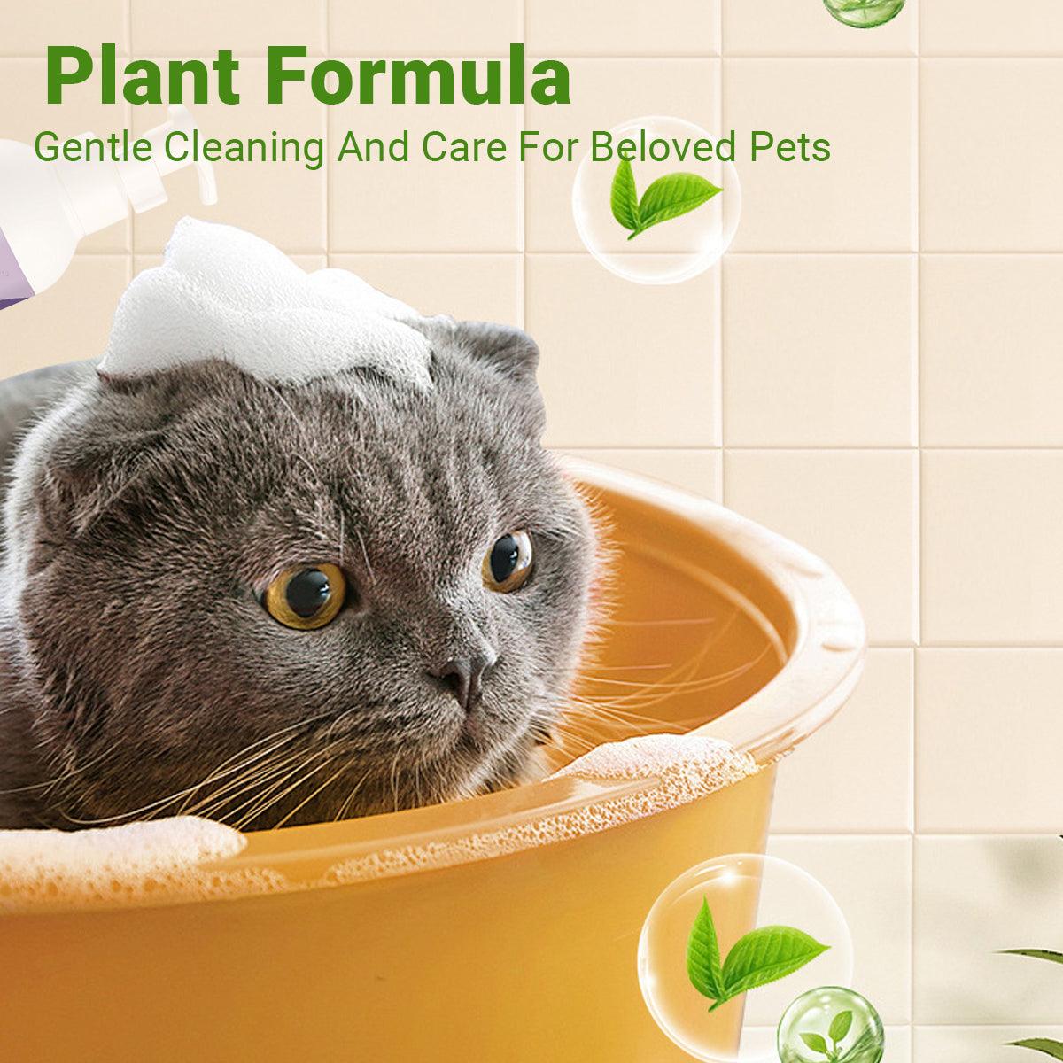 Pet Cleaning Supplies: 500ml Pet Leave In Dry Cleaning Foam No Rinse Bath Wash for Dogs and Cats